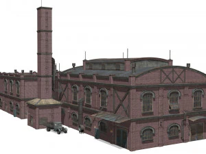 Old brick factory 3D Model