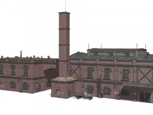 Old brick factory 3D Model