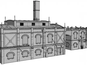 Old brick factory 3D Model