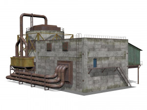 Concrete building 3D Model