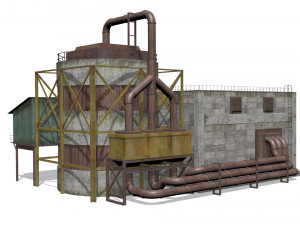Concrete building 3D Model