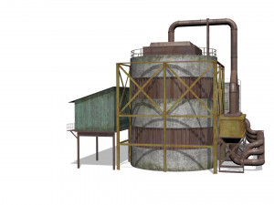 Concrete building 3D Model
