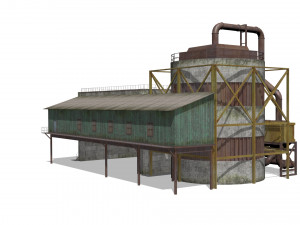 Concrete building 3D Model
