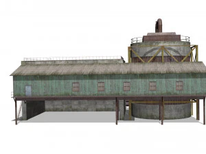 Concrete building 3D Model