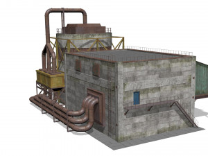 Concrete building 3D Model