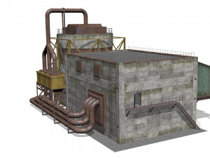 Concrete building 3D Model