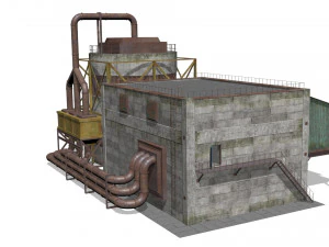 Concrete building 3D Model