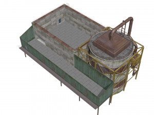 Concrete building 3D Model