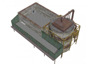 Concrete building 3D Model