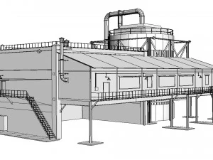 Pumping station 3D Model
