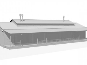 Brick warehouse 3D Model