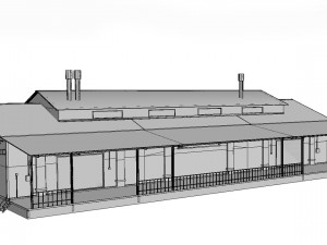Brick warehouse 3D Model