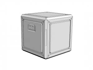 금속 상자 3D 모델