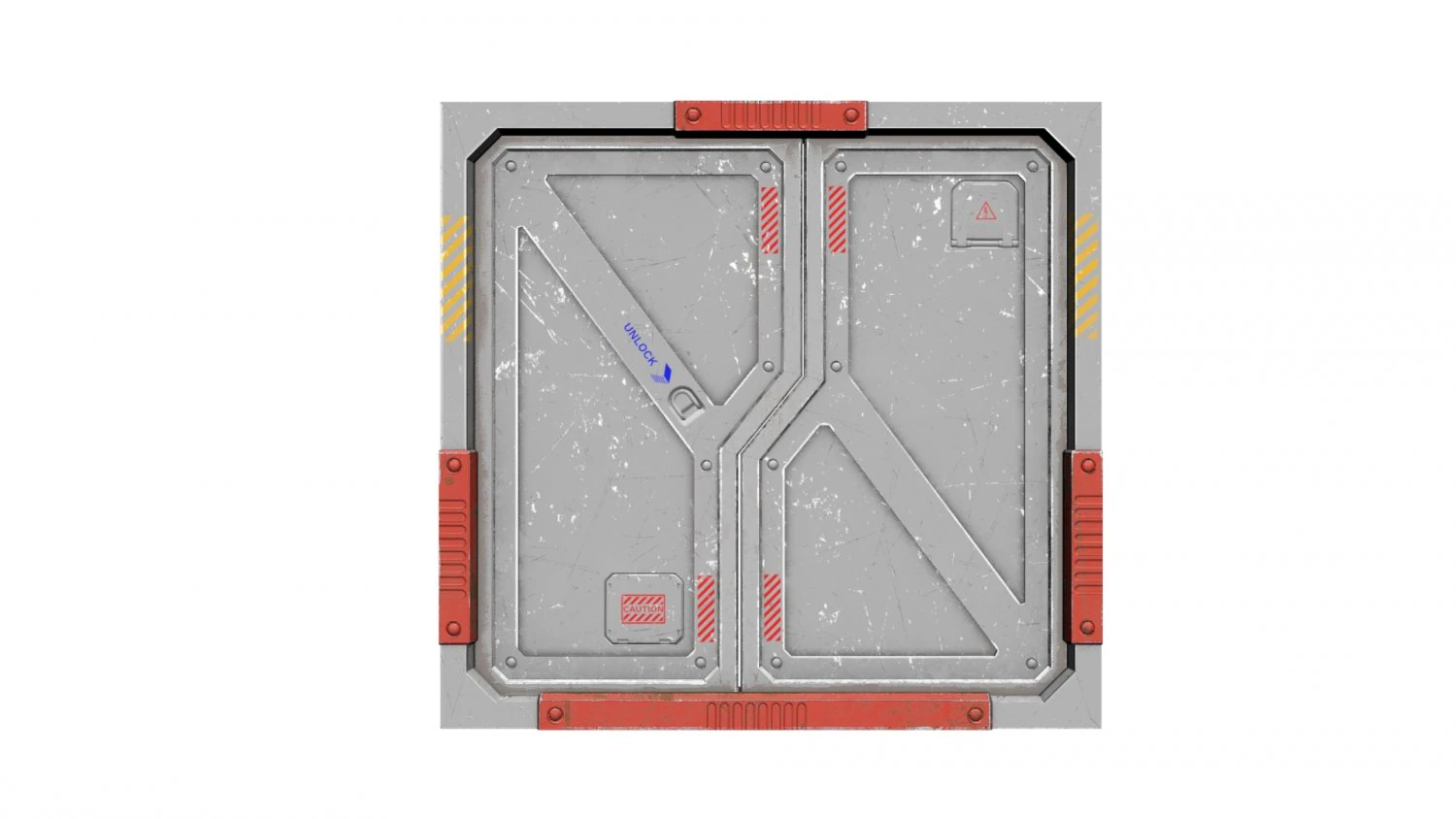 Sci fi door 3D Model .c4d .max .obj .3ds .fbx .stl .blend 