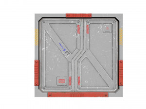 Sci fi door Modelo 3D