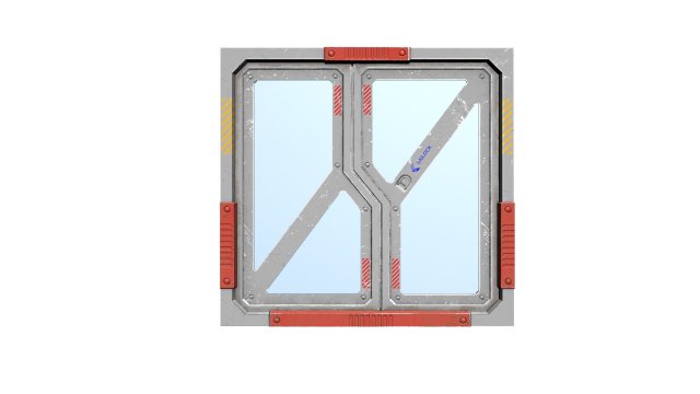 Sci fi door 3D Model .c4d .max .obj .3ds .fbx .stl .blend 