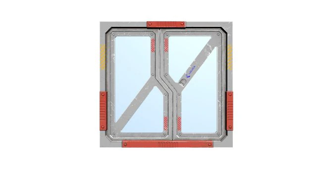 puerta de ciencia ficci&oacute;n Modelo 3D .c4d .max .obj .3ds .fbx .stl .blend 