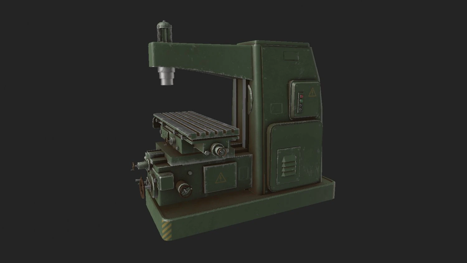 Milling machine 3D Model .c4d .max .obj .3ds .fbx .stl .blend 