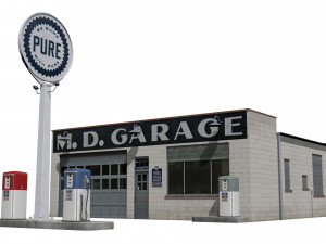 Gas station Modelo 3D
