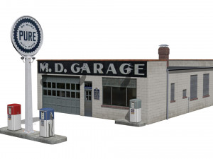 Gas station Modelo 3D
