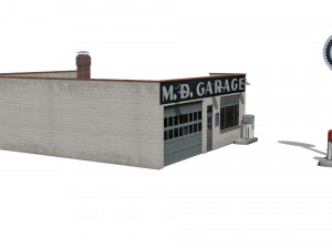 Gas station Modelo 3D
