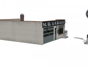 Gas station 3D Model