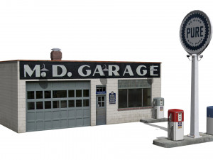 Gas station Modelo 3D