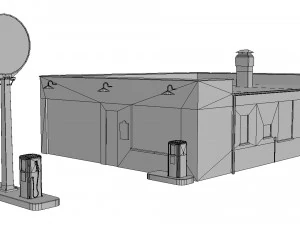 Gas station 3D Model