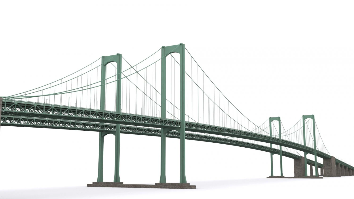 Delaware Anıt K&ouml;pr&uuml;s&uuml; 3D Model .c4d .max .obj .3ds .fbx .stl .blend 