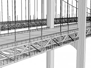 Delaware Anıt K&ouml;pr&uuml;s&uuml; 3D Model