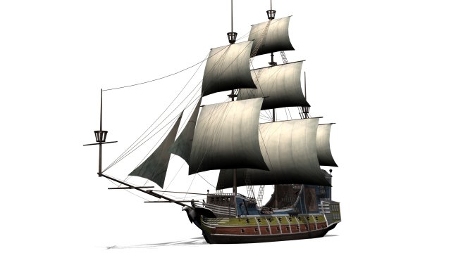 Galleon 3D Модель .c4d .max .obj .3ds .fbx .stl .blend 