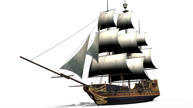 Galleon 3D Model .c4d .max .obj .3ds .fbx .stl .blend 