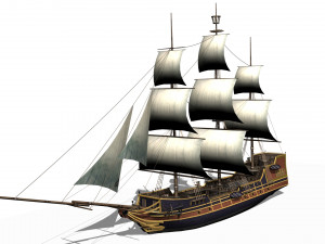 Galleon 3D Model