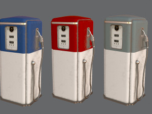 Old gas pump Modelo 3D