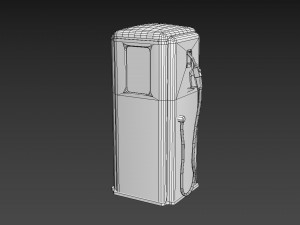 Old gas pump Model 3D