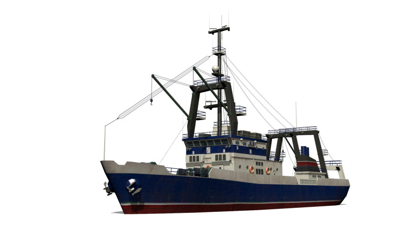 Trawler 3D मॉडल .c4d .max .obj .3ds .fbx .stl .blend 