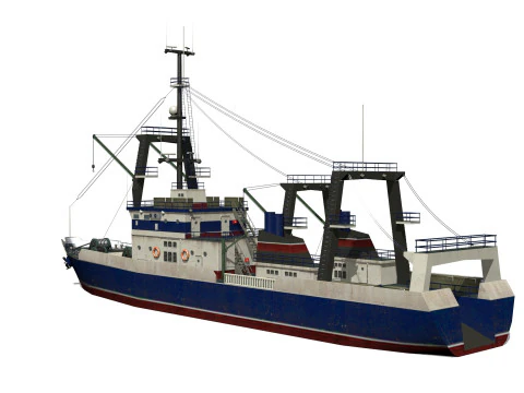 拖网渔船 3D 模型