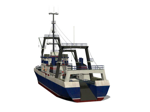 拖网渔船 3D 模型
