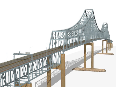 Commodore barry bridge 3D 模型