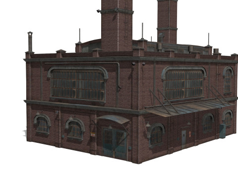 Old brick factory 3D Model