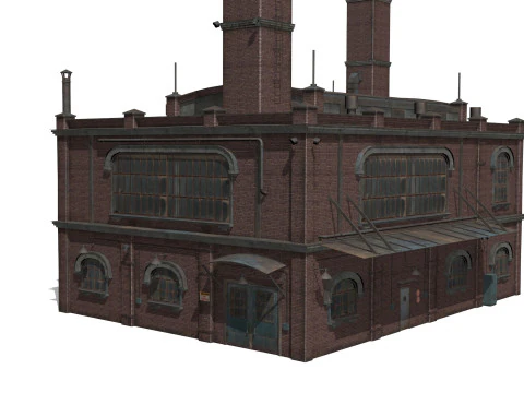 Old brick factory 3D Model