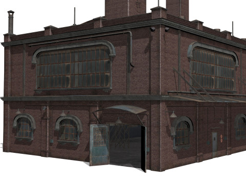 Old brick factory 3D Model