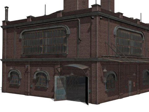 Old brick factory 3D Model