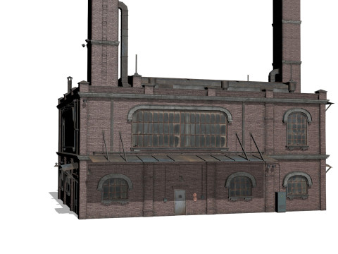 Old brick factory 3D Model