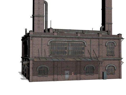 Old brick factory 3D Model