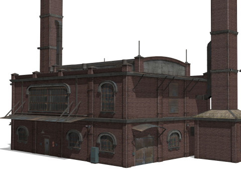 Old brick factory 3D Model