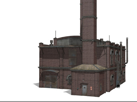 Old brick factory 3D Model