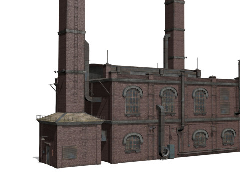 Old brick factory 3D Model