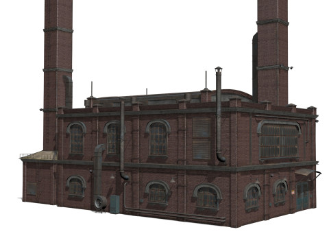 Old brick factory 3D Model