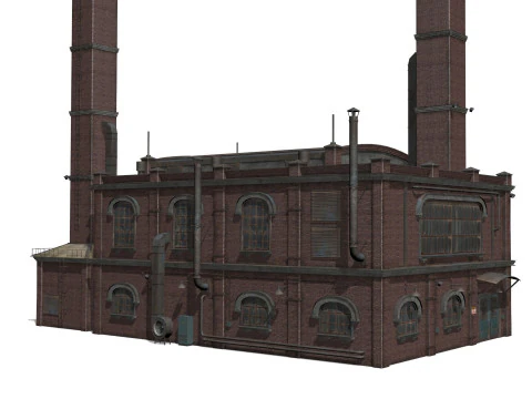 Old brick factory 3D Model